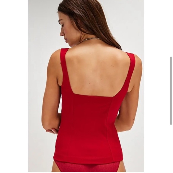 NWT Free People Somewhere Sometime Cami Tank Red Apple Intimately - Picture 7 of 7